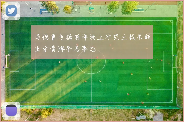 马德鲁与杨明洋场上冲突主裁果断出示黄牌平息事态
